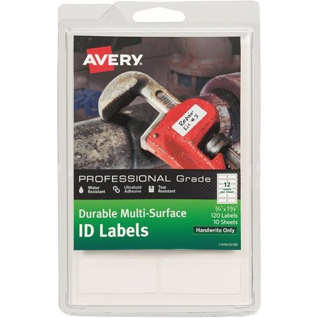 AVERY Labels, Dur Tblk, 120Pk, Wth AVE61521